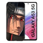 Cokitec Coque pour Samsung Galaxy A53 5G Manga Naruto Itachi Visage Multicolore