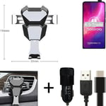 Car holder air vent mount for Motorola One Hyper cell phone mount