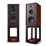 Wharfedale Linton Speakers - Mahogany with Stands - Floor Standing Loudspeakers