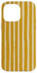 Coque pour iPhone 14 Pro Max Jaune moutarde Beige rayé Girly Esthétique Preppy Stripes