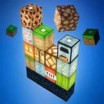 Lampe de table en mosaïque carrée My World Pixel, Minecraft Veilleuse de construction en blocs