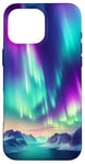 Coque pour iPhone 16 Pro Max Northern Lights Arctic Christmas Lumières magiques dans le ciel