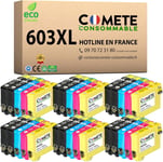 Comete,Marque Française-603Xl-30 Cartouches D'Encre Compatibles Avec Epson 603 Xl Etoile De Mer-Pour Epson Expression Home Xp-2100 Xp-2105 Xp-2150 Xp-2155 (12 Noir,6 Cyan 6 Magenta,6 Jaune)