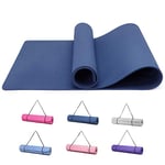 Good Nite Tapis de Yoga de Gymnastique de Exercice Fitness Tapis Fitness Antidérapant de Sport de Pilates avec Sangle de Transport 183 x 61 x 0,6 cm(Marine)