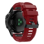 Garmin Fenix 5X Plus silicone watch band - Red