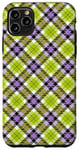 iPhone 11 Pro Max Purple Green Plaid Halloween Plaid Fall Autumn Pumpkins Case