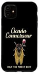 Coque pour iPhone 11 Funny Cicada Connnoisseur, Only the Finest Buzz, Wine