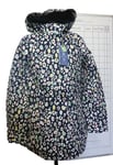 Joules 215760 Shoreside Print Leopard Waterproof Jacket Mac Coat Women Size 6