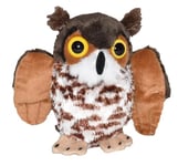 Wild Republic Pocketkins Eco Grand-duc d'Amérique, Animal en Peluche, 12 cm, Jouet en Peluche, Fabriqué à partir de Matériaux Recyclés, Écologique