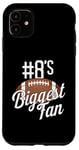 Coque pour iPhone 11 Numéro 8's Biggest Fan Football Mom Funny Woman Touchdown