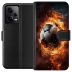 Tegnebogsetui til Xiaomi Redmi Note 12 Pro med Fodbold motiv