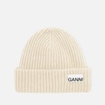 Ganni Structured Rib-Knit Beanie