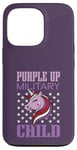 Coque pour iPhone 13 Pro Purple Up Militaire Enfant Licorne Militaire Enfant