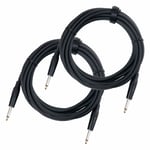 2x Cable Jack Connecteur Amplificateur Enceinte Audio Mono 6.35mm (1/4'') 5 m