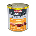 Økonomipakke Animonda GranCarno Adult Sensitive 24 x 800 g - Kalkun & poteter