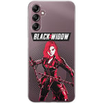 ERT GROUP mobile phone case for Samsung A14 4G/5G original and officially Licensed Marvel pattern Black Widow 008 optimally adapted to the shape of the mobile phone, partially transparent