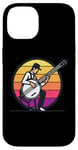 Coque pour iPhone 14 Lecteur banjo Sunset Music Lover