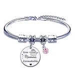 FGHJK Cadeau Fete des Meres Cadeau Maman Fille 2Pcs Bracelet Maman Fille Cadeau Anniversaire Maman Fille Cadeau Maman Fille Original Bracelet Femme Cadeau pour Maman Fille Cadeau Maman pas cher (13)