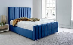 Eleganza Sancia Plush Superking Bed Frame - Blue