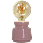 Lampe de chevet design Nella céramique rose et ampoule led