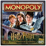 Monopoly Harry Potter Edition Family Board Game for Boys and Girls 8+ Years Old, for 2-6 Players, 6 Golden Tokens, incl. Hippogriff, with Iconic Hogwarts Locations, Gifts for Kids and Adults