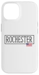 Coque pour iPhone 14 Rochester City Drapeau USA Voyage US Amérique Femmes Hommes