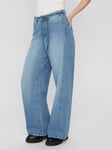 Numph Brooklyn Wide Leg Jeans, Blue