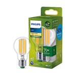 Philips, ampoule LED Ultra Efficient Classe A, 75W, culot E27, blanc chaud 2700K, transparente