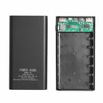 18650 Batterie Power Bank Box 5V 2.1A lcd Display 20000MAh Power Board pour 6X18650 Batterie diy Powerbank Case (Noir)