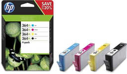 4x Genuine SEALED HP 364XL Black/Cyan/Magenta/Yellow ink cartridges -Expired 4