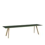 HAY - Copenhague CPH30, WB Lacquered Oak, Green linoleum, 300x90x74 cm - Matbord