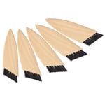 5.4 Inches Shoe Polish Brush, 5pcs Horsehair Shoe Cleaning Scrubber Wooden Color