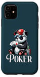 Coque pour iPhone 11 Poker Panda Jeu de cartes à jouer Panda