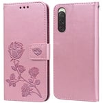 PKQTOP Coque pour Sony Xperia 10 V Housse,Fonction de Support,Fente pour Carte,Silicone TPU,Flip Étui Case pour Sony Xperia 10V