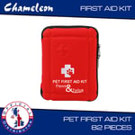 PET FIRST AID KIT MEDICAL EMERGENCY DOG HOME TRAVEL CAR 1ST AID BAG 82 PIECE