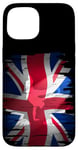 Coque pour iPhone 15 Skater Great Britain Drapeau Board Jump Angleterre Union Jack