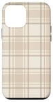 Coque pour iPhone 12 mini Tartan écossais beige sable beige neutre