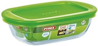 Pyrex Classic Cook&Store Rectangular Round Square Oval Glass Dish With Lid Green