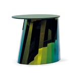 ClassiCon - Pli Side Table Low, Blank skiva, Topasgrön - Småbord & sidebord - Victoria Wilmotte - Svart - Glass/Metall