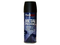 Plastikote Metal Protekt Spray Matt Black 400Ml PKT1284