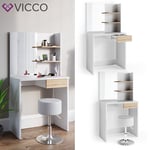 Coiffeuse coiffeuse Dekos Vicco commode de coiffeuse miroir blanc sonoma