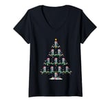 Womens Miniature Schnauzer Dog Xmas Tree Pajama Men Women Kids Ugly V-Neck T-Shirt