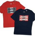 New Boys Jack & Jones 2 Pack T Shirt Crew Neck Short Sleeve Size 14 Y 164 Cm