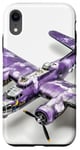 Coque pour iPhone XR Imprimé animal bohème violet B-17 Flying Fortress Vintage