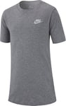 Nike AR5254-063 Sportswear Sweatshirt Boy's DK Grey Heather/White Taille L