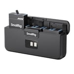 SMALLRIG Chargeur de Batterie pour Caméra pour GoPro 12/11/10/9, avec Pack de 3 Batteries 1720 mAh, Chargeur à 3 Fente, Prise en Charge de la Charge Rapide 27 W, écran TFT - 4565