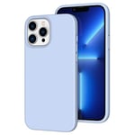 K TOMOTO Compatible avec IPhone 13 Pro Max Coque pour Homme Et Femme, [Protection Intégrale] [Doux Au Toucher] Coque De Téléphone en Silicone Souple Antichoc pour IPhone 13 Pro Max 6,7", Bleu Clair