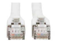 Eaton Tripp Lite Series Cat8 25G/40G Certified Snagless Shielded S/Ftp Ethernet Cable (Rj45 M/M), Poe, White, 25 Ft. (7.62 M) - Patch-Kabel - Rj-45 (Hane) Till Rj-45 (Hane) - 7.62 M - S/Ftp - Cat 8 - Hakfri, Fast - Vit