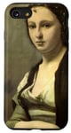 Coque pour iPhone SE (2020) / 7 / 8 La femme avec une perle de Camille Corot (1870)