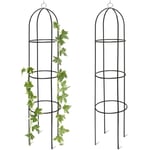 Relaxdays Arceau de jardin arche rosiers plantes grimpantes pergola  Obélisque de jardin support tuteur métal 190 cm